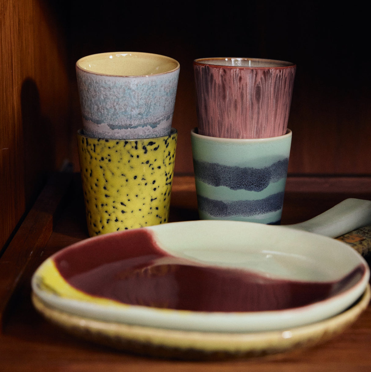 70s ceramics coffee cup (Corn)