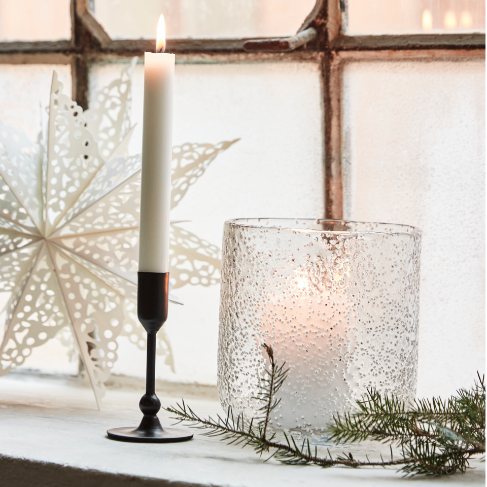 Black Folk candle holder