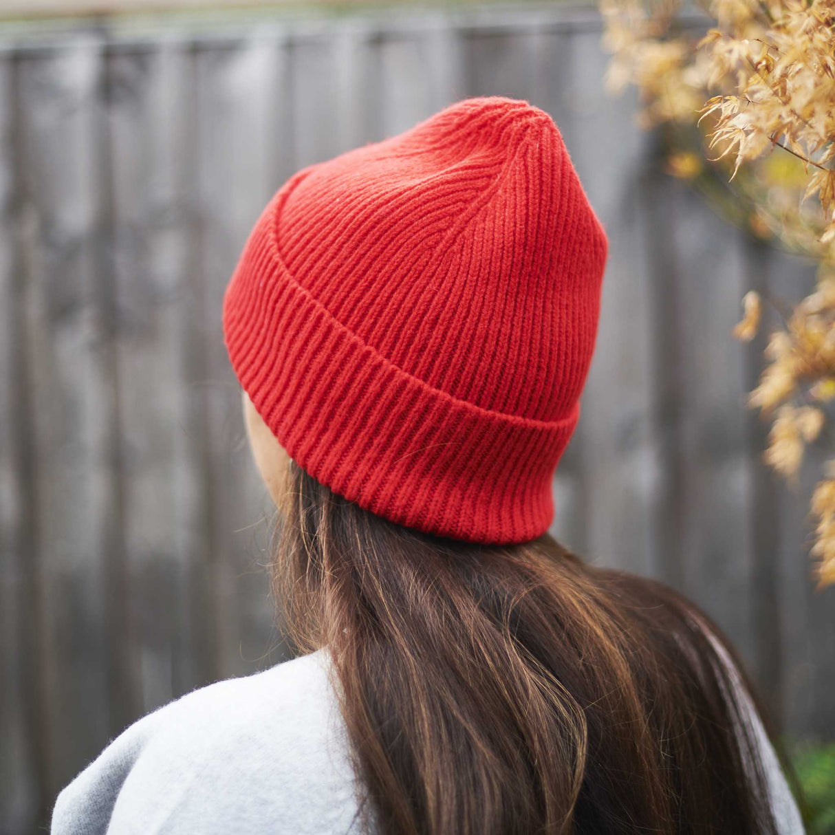 Unisex lambswool beanie (scarlet)
