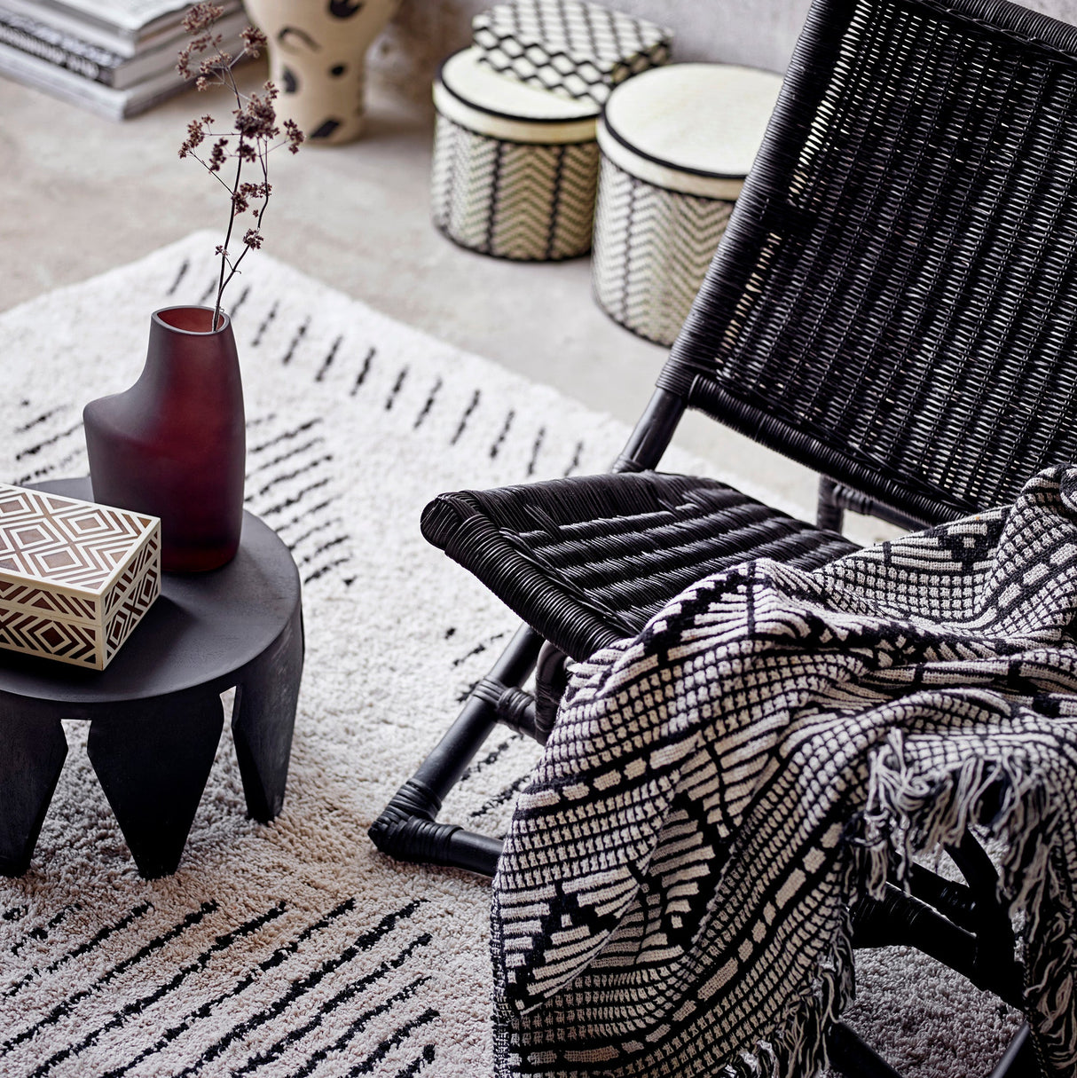 Gutte recycled throw (black)