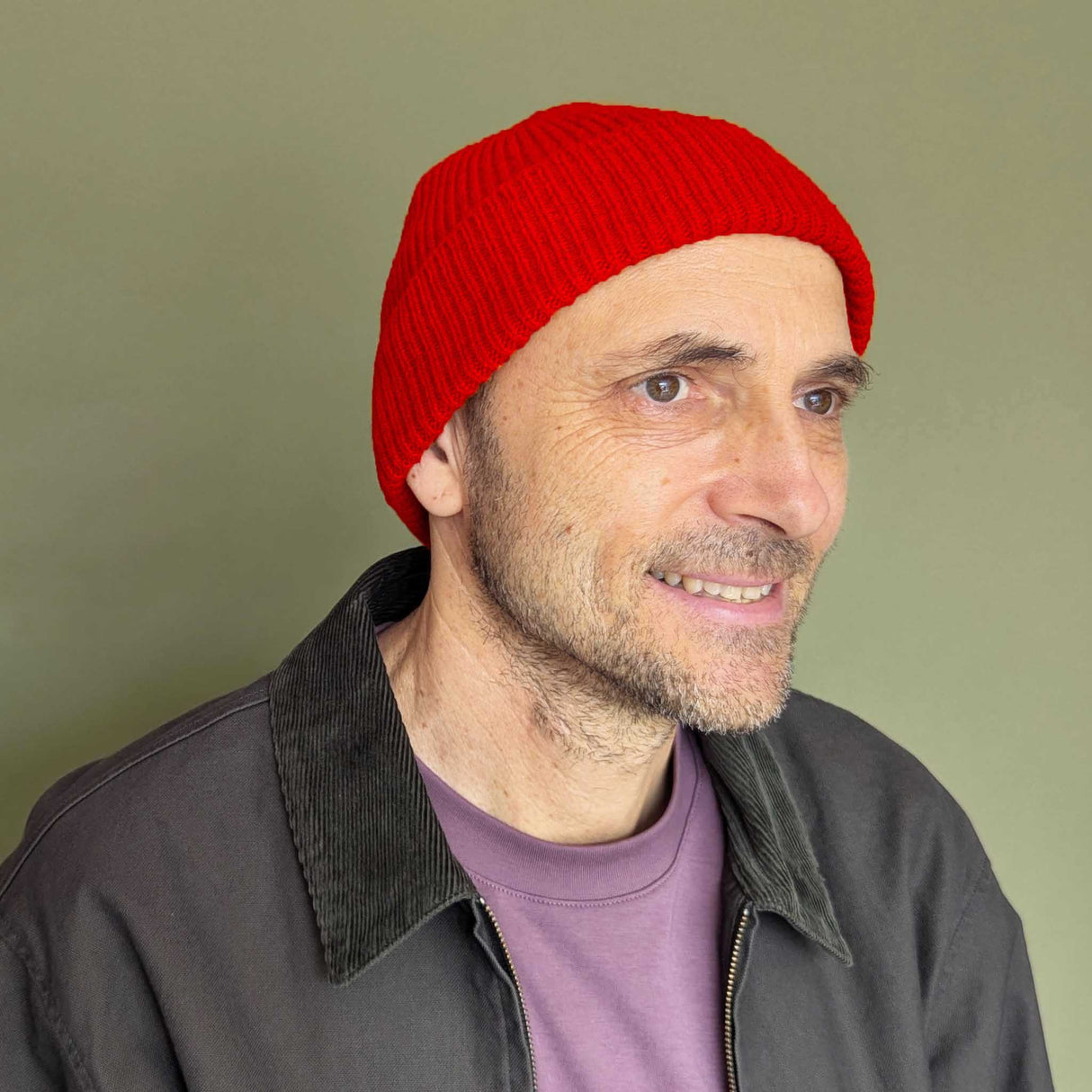 Unisex lambswool beanie (scarlet)