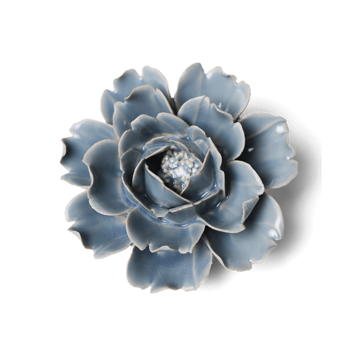 Blue Rose ceramic flower