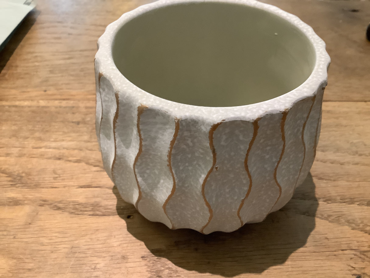 Keramiek Gold wave pot