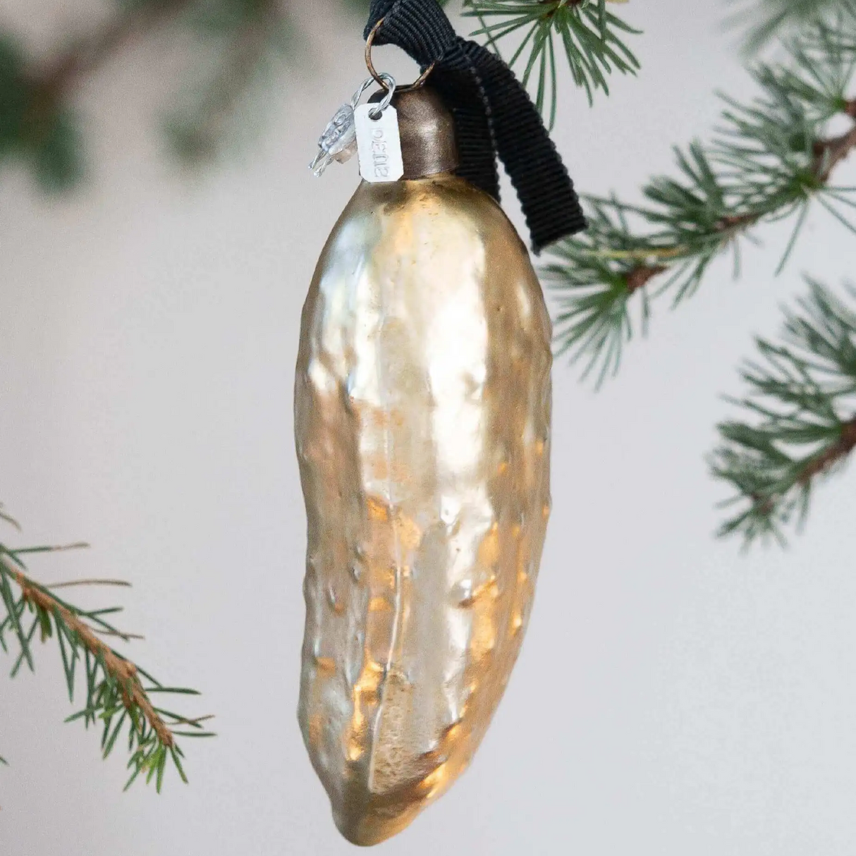 Glass pickle Christmas decoration