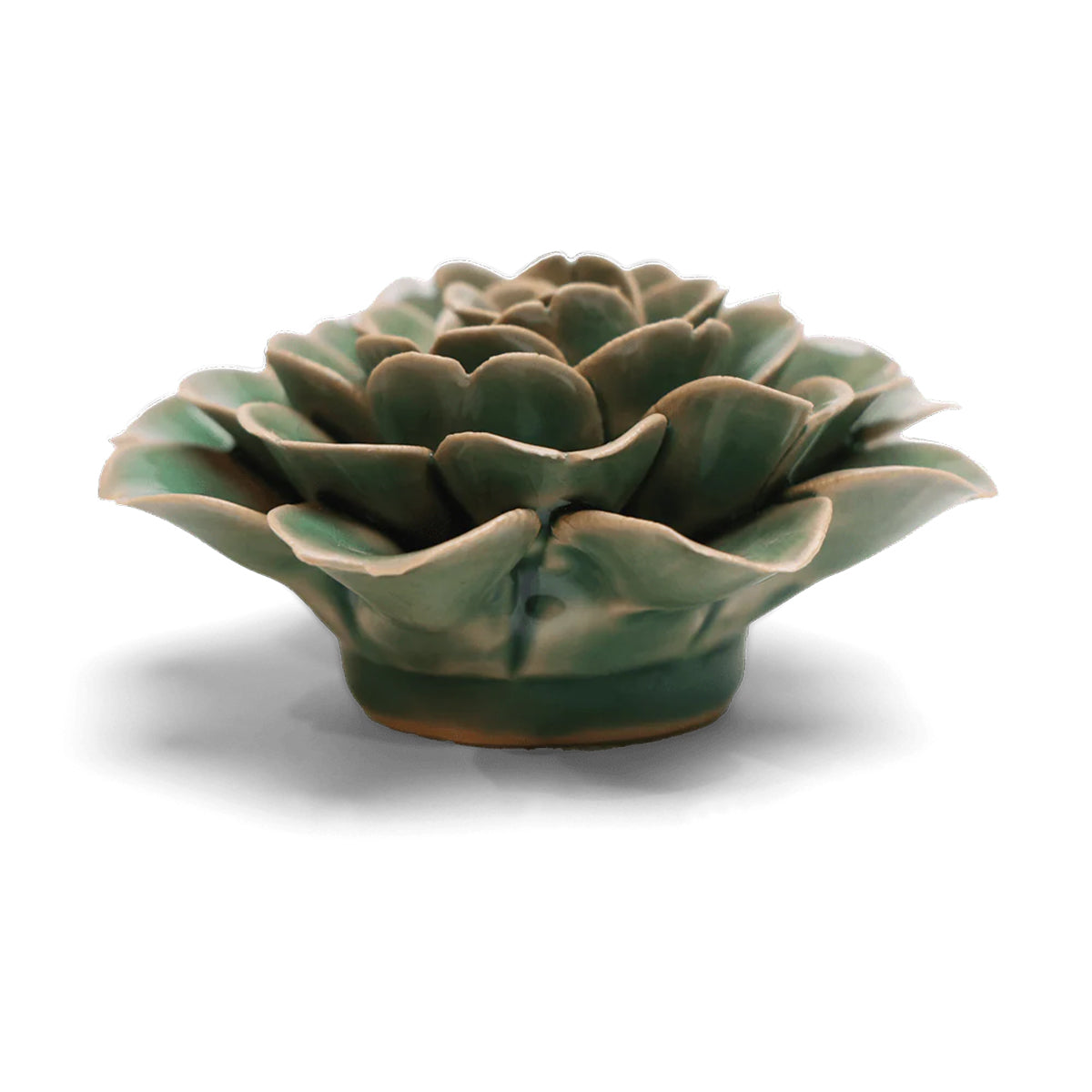 Green Tea Rose ceramic flower
