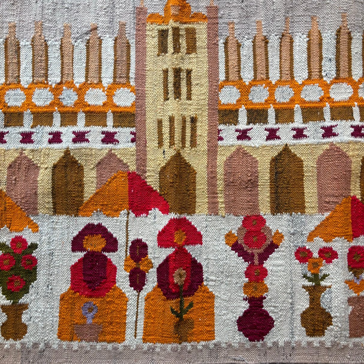 Scandinavian flat weave rug