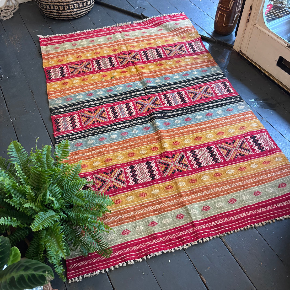 Bright colour kilim