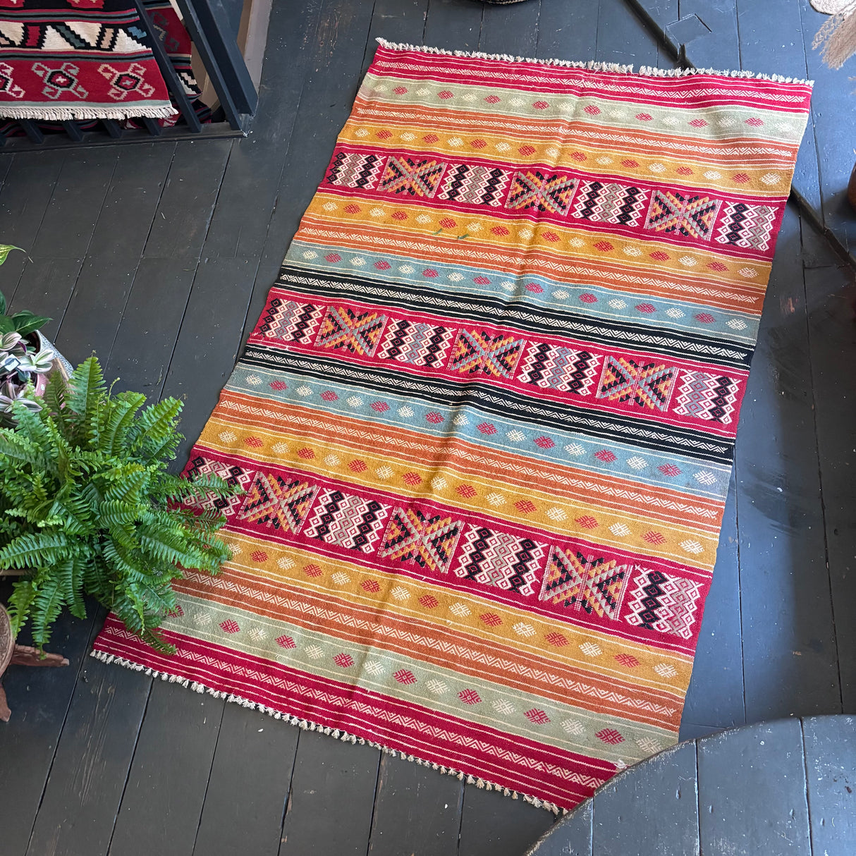 Bright colour kilim