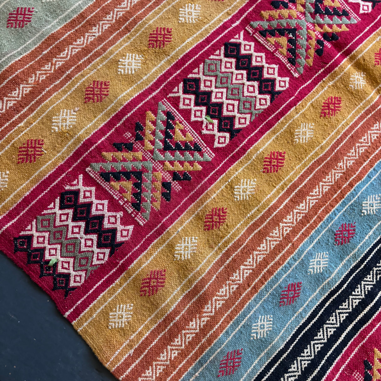 Bright colour kilim
