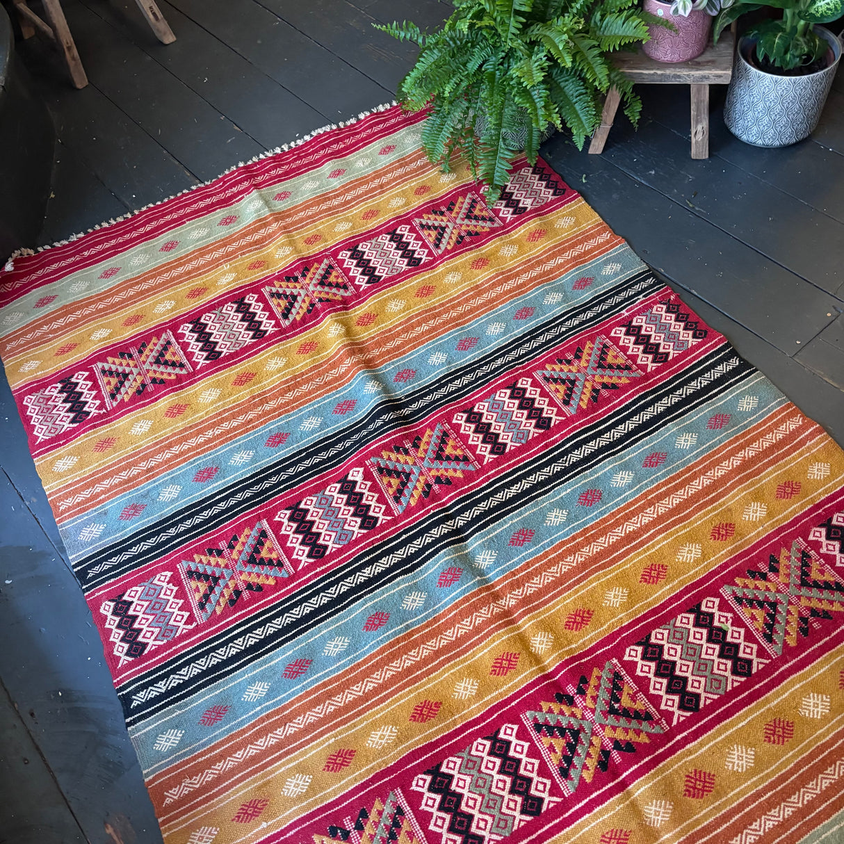 Bright colour kilim