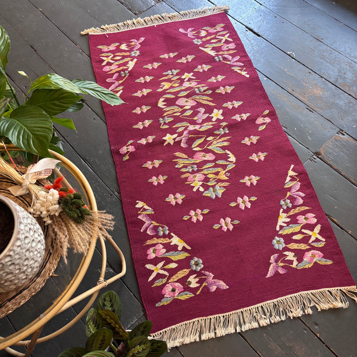 Romanian floral rug