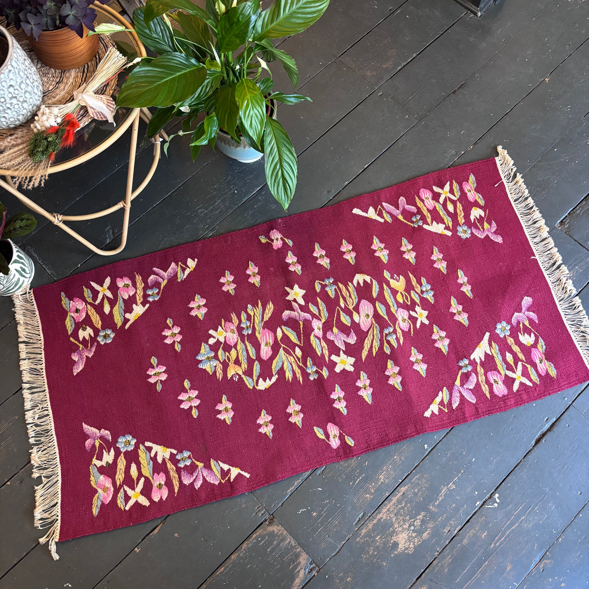 Romanian floral rug