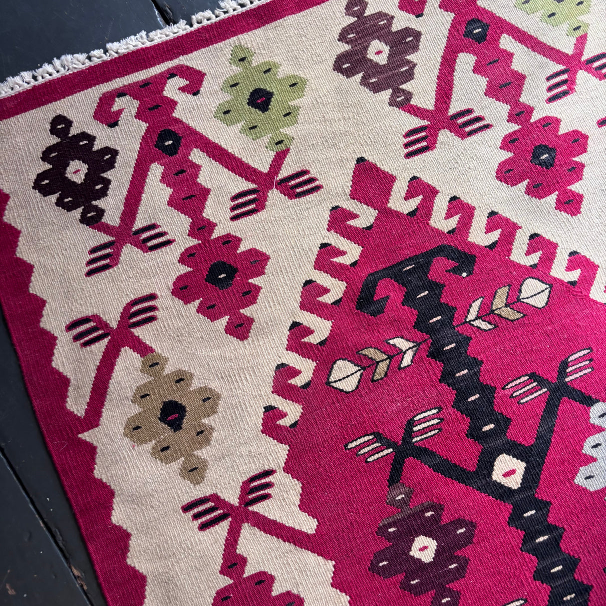 Bright Turkish kilim