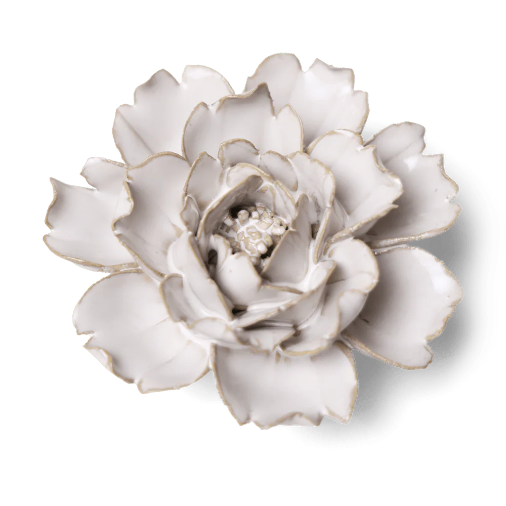 Ivory Rose ceramic flower