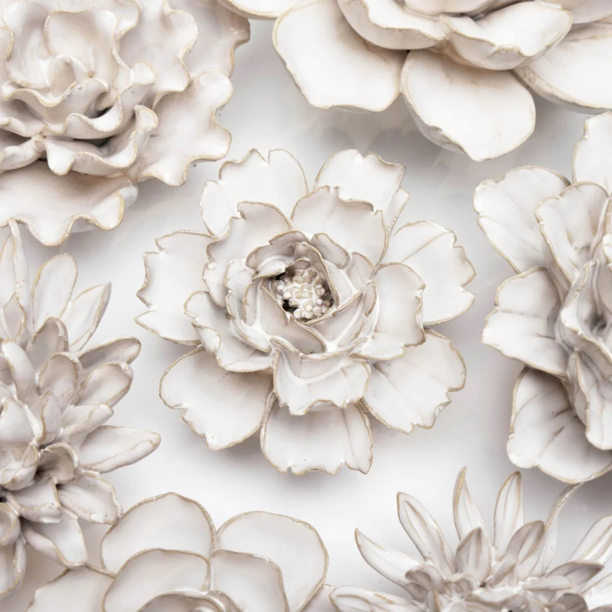 Ivory Rose ceramic flower