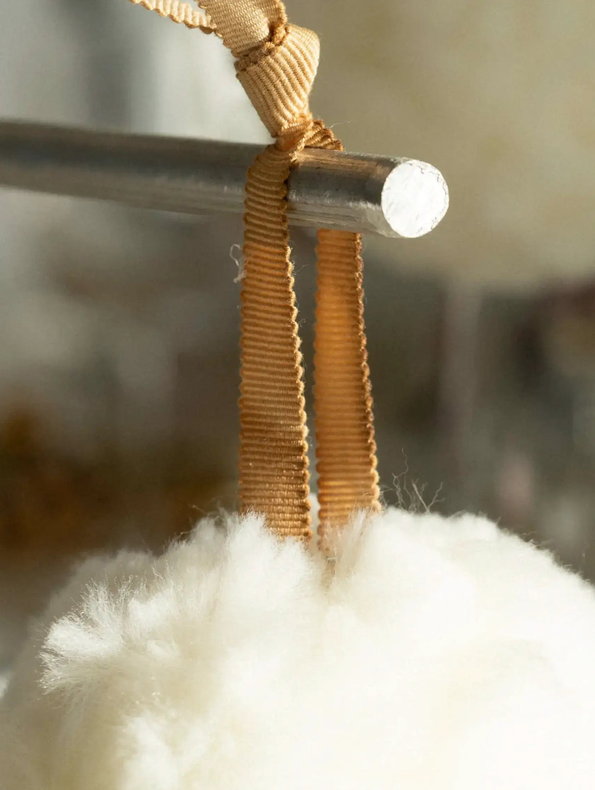 Merino wool snowball decoration