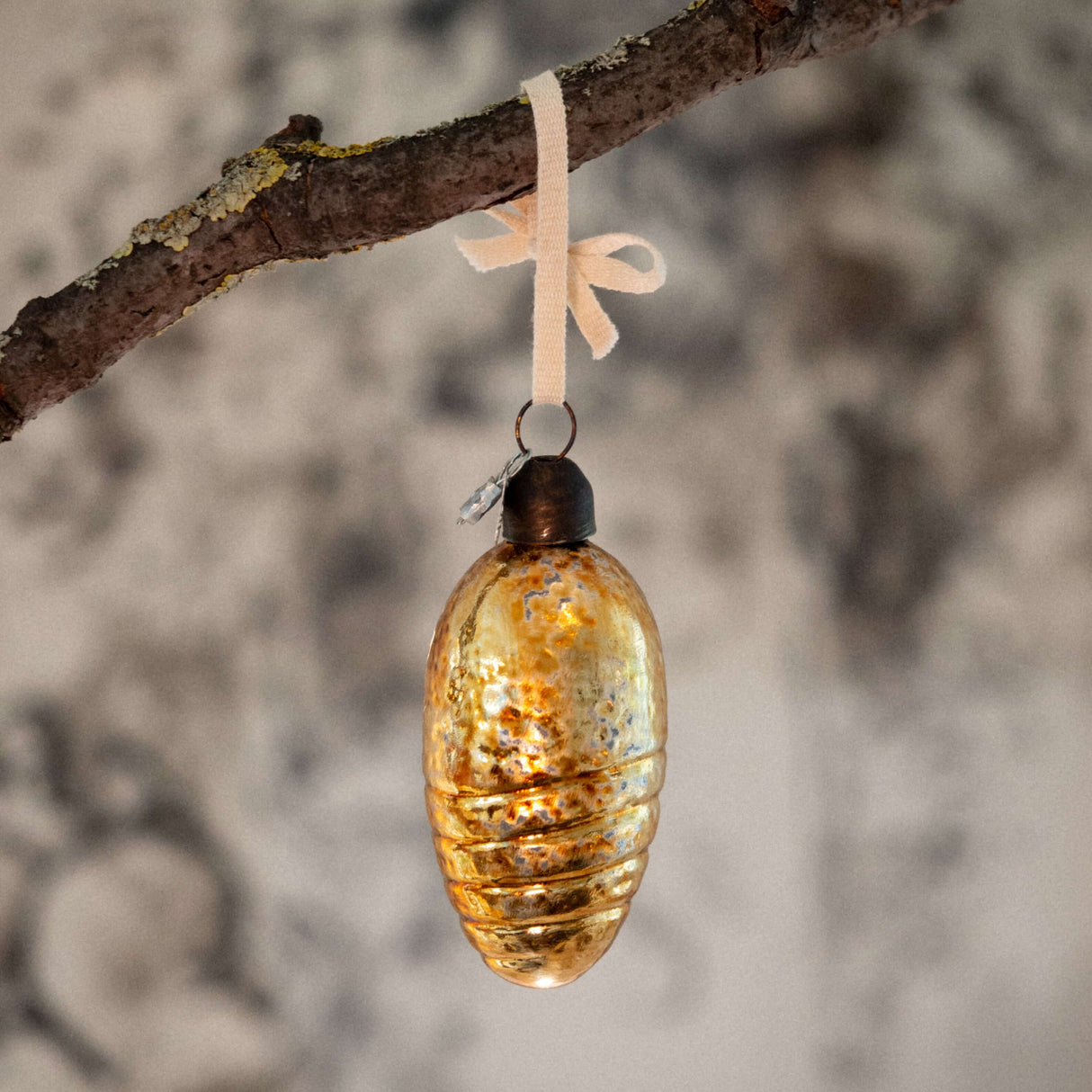 Swaddled baby glass decoration