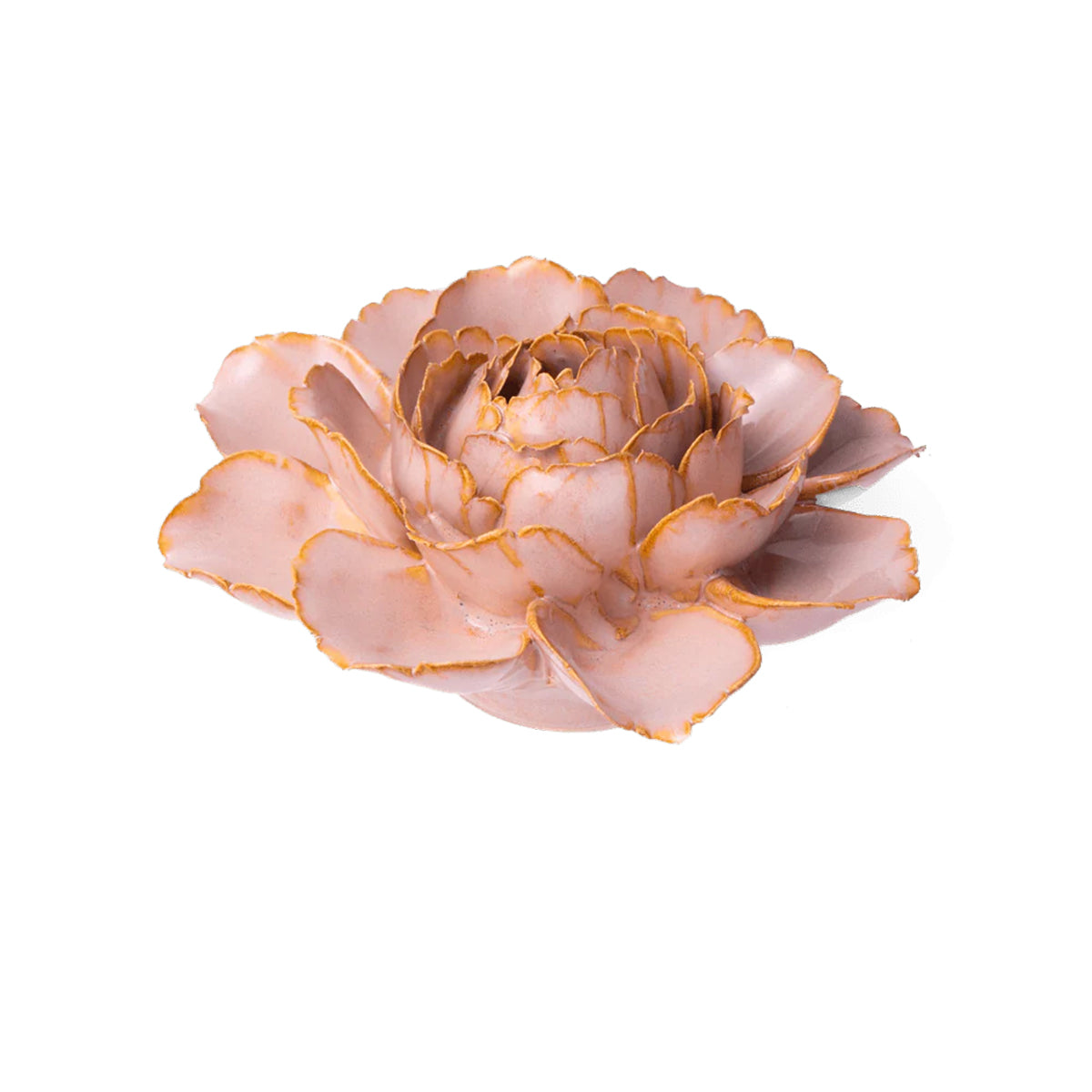 Pink Zinnia ceramic flower