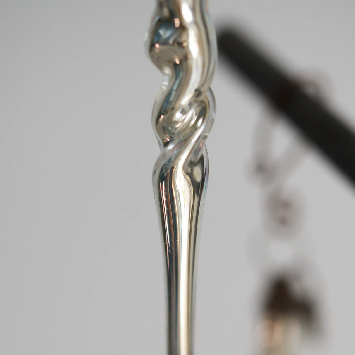 Mouth blown twisted glass icicle