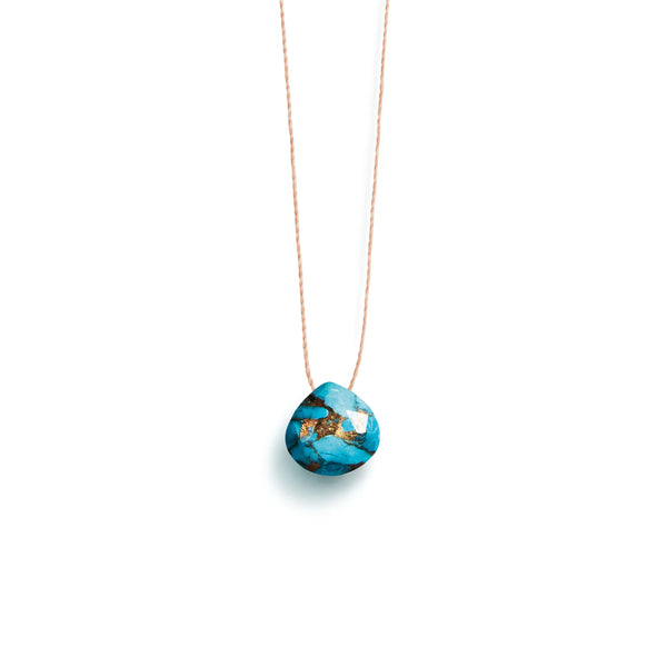 Mohave turquoise fine cord necklace