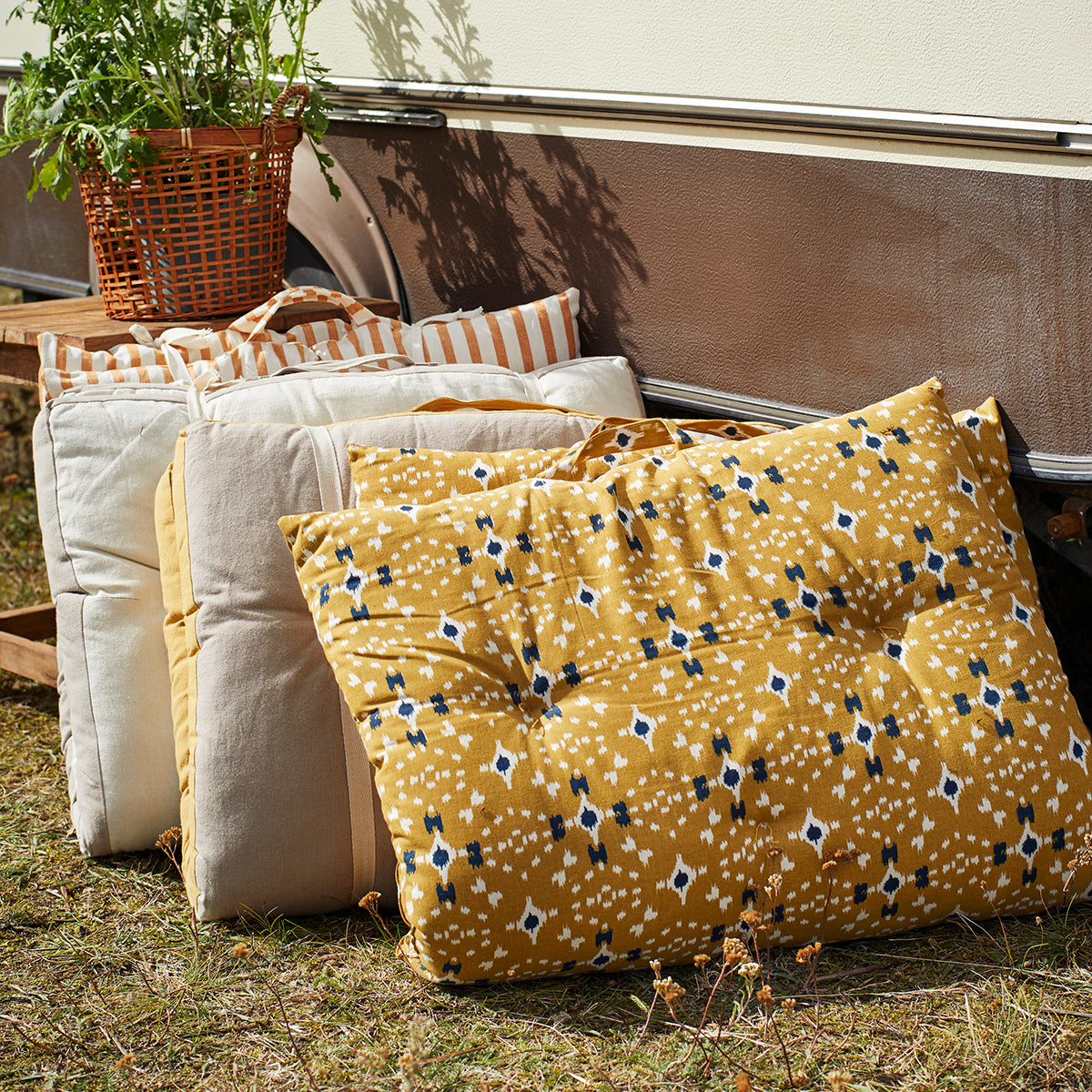 Block print style cotton mattress