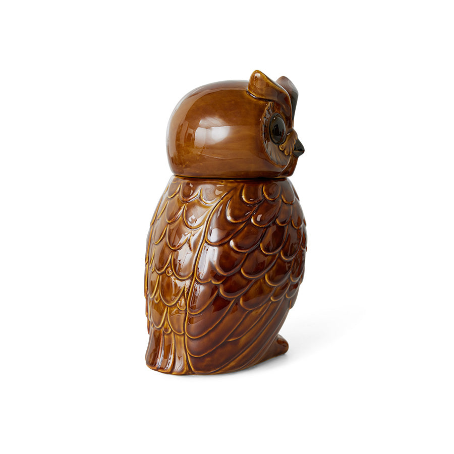 Ceramic owl jar