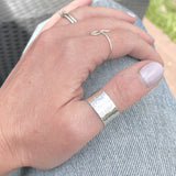 Adjustable hammered ring