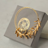 Rosemary Botanical Leaf Hoop Earrings