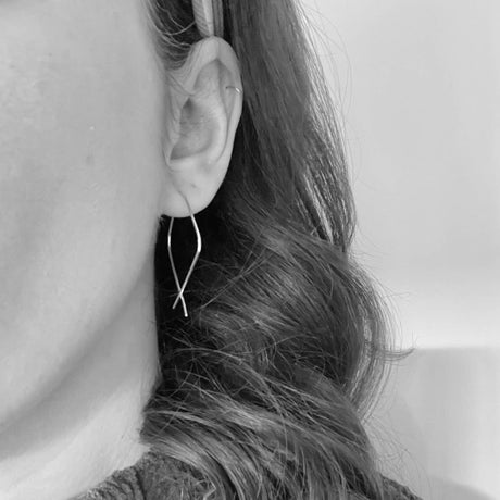 Geometric threader earrings