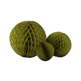 Honeycomb ball trio (olive)