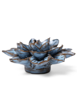Blue Frikartii Aster ceramic flower