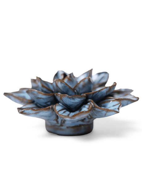 Blue Frikartii Aster ceramic flower