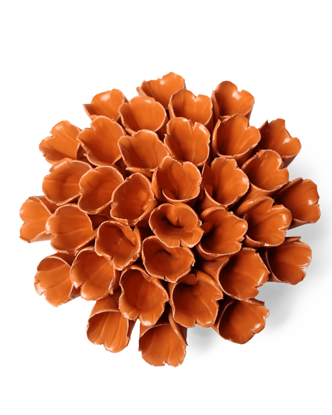 Orange Polyp ceramic flower