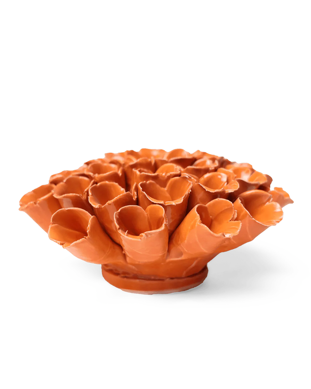 Orange Polyp ceramic flower