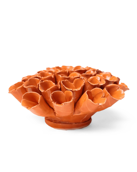 Orange Polyp ceramic flower