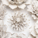 Ivory Spider Mum ceramic flower