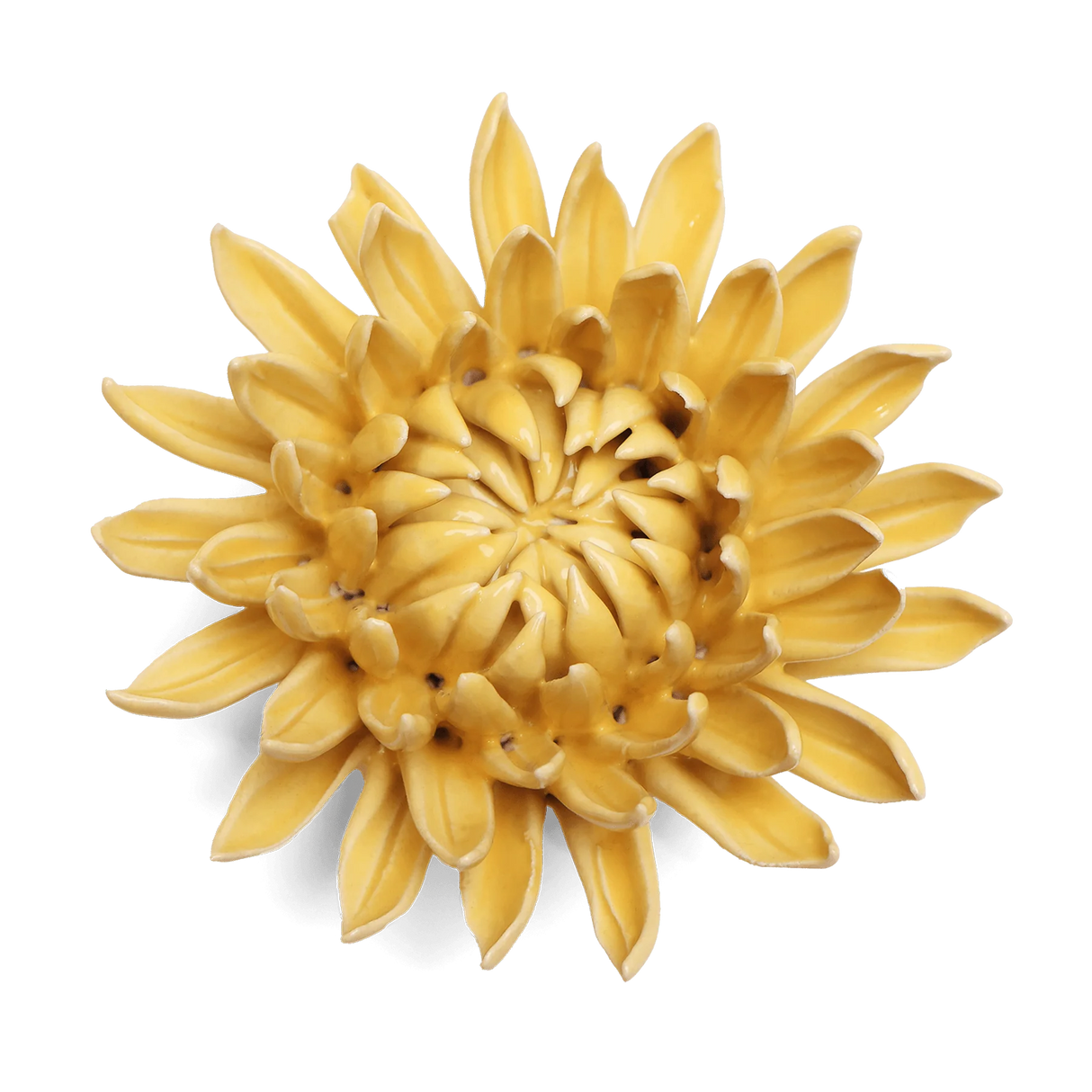 Canary Yellow Sarah Mum ceramic flower