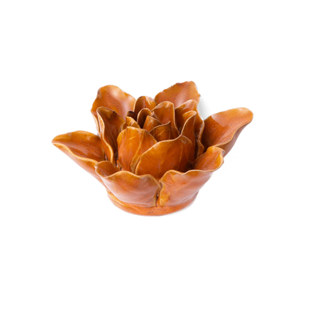 Orange Stargazer Lily ceramic flower