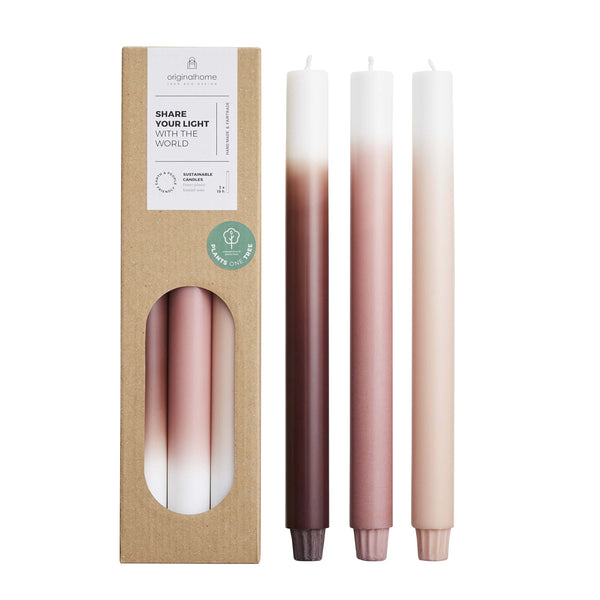 Gradient candle (Dusty Rose)