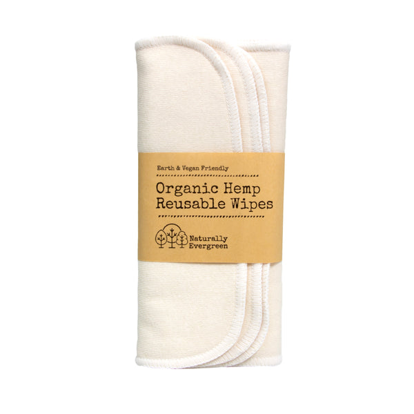 Organic hemp reusable wipes