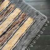 Woven sheepskin rug