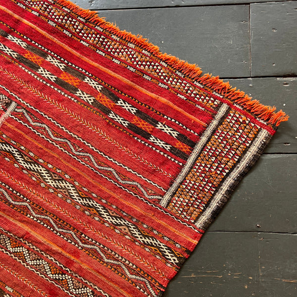 Moroccan flat weave rug