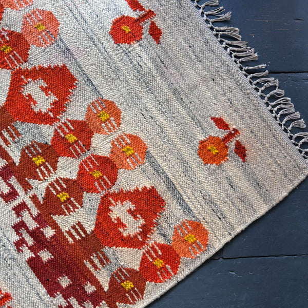 Scandinavian flat weave rug
