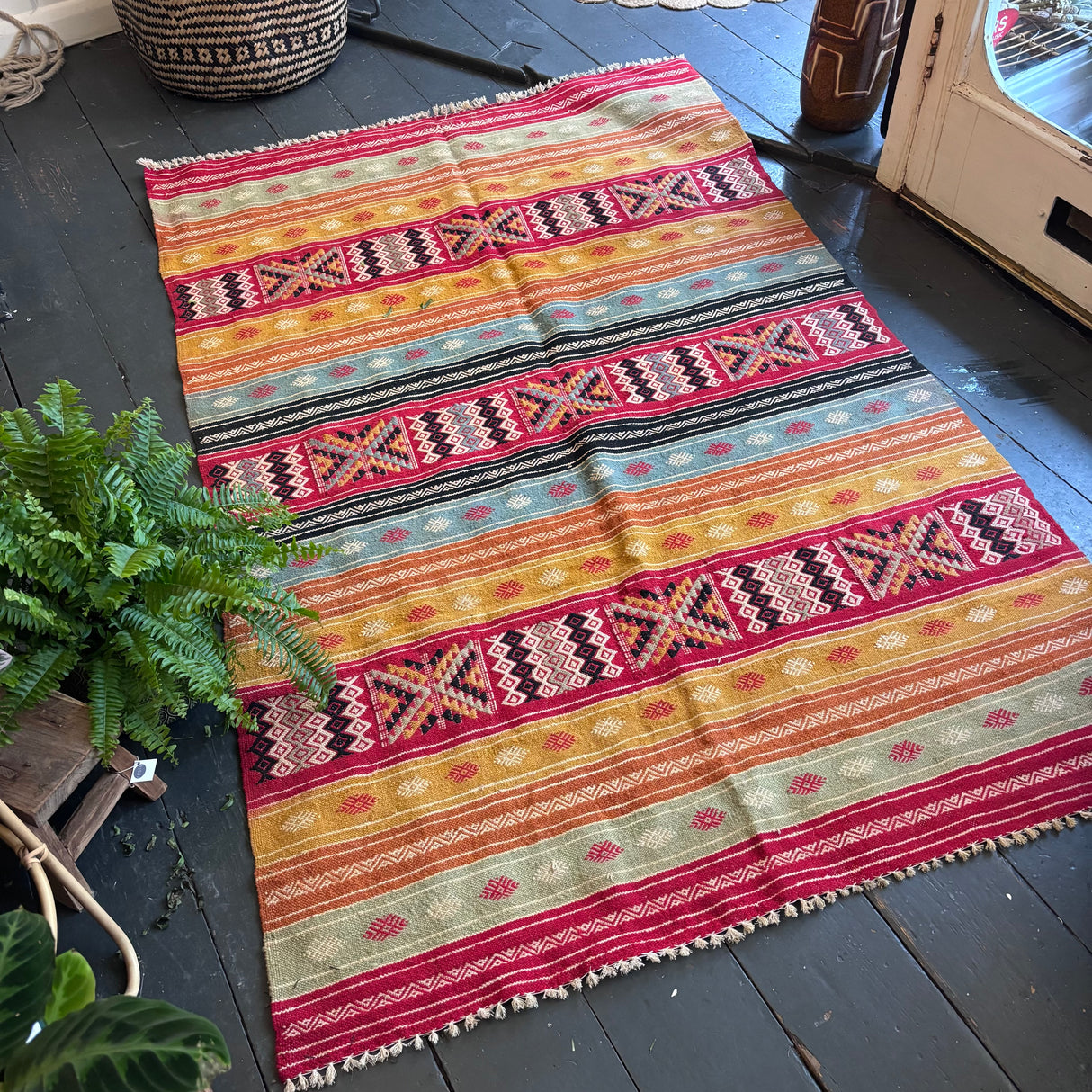 Bright colour kilim