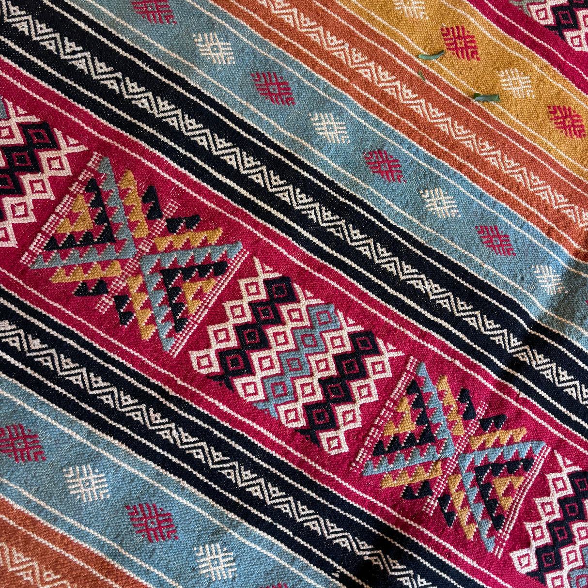 Bright colour kilim