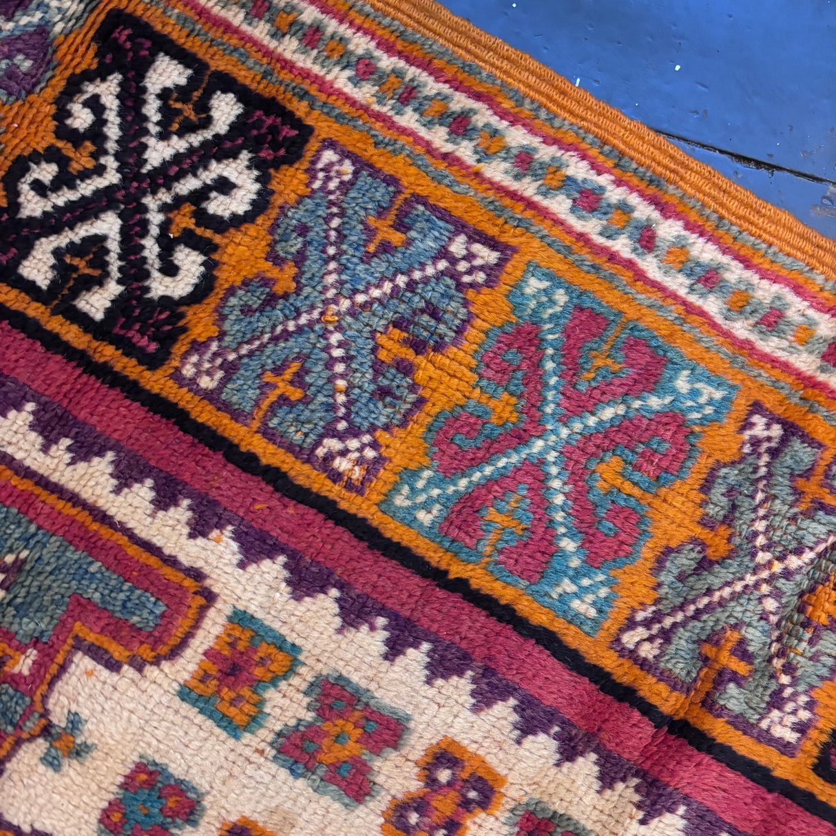 Large vintage Moroccan rug