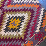 Diamond pattern Turkish kilim