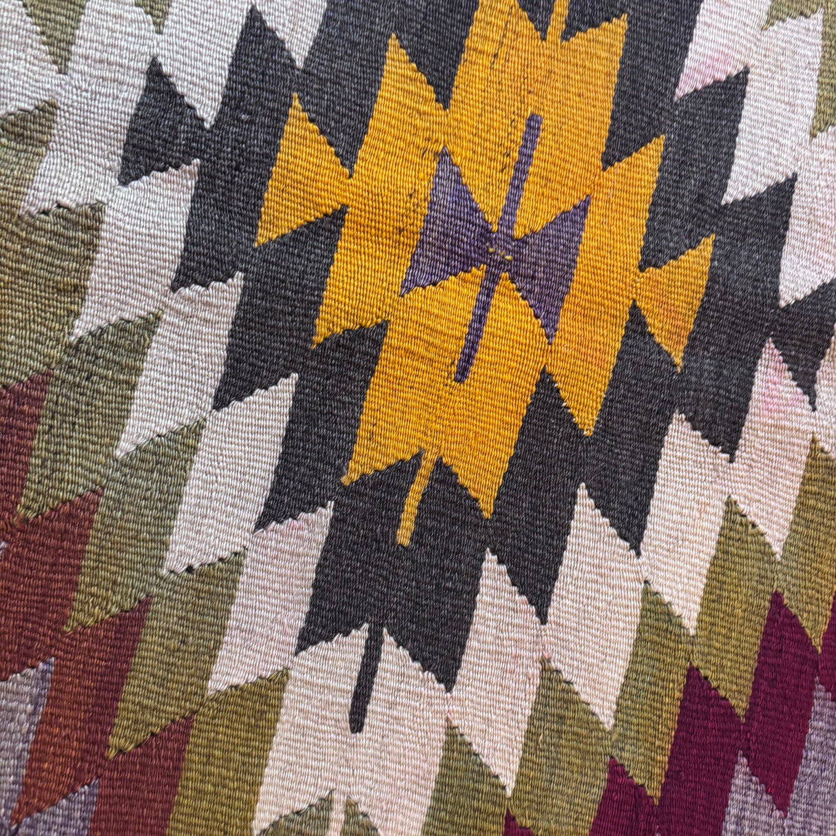 Diamond pattern Turkish kilim