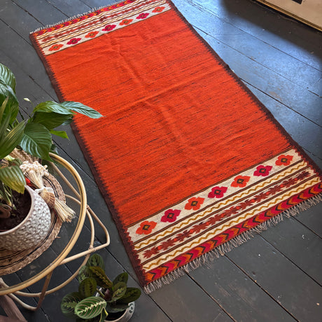 Scandi burnt orange rug
