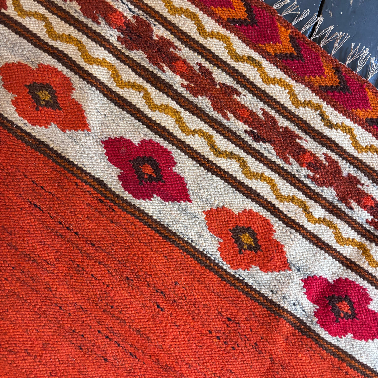 Scandi burnt orange rug